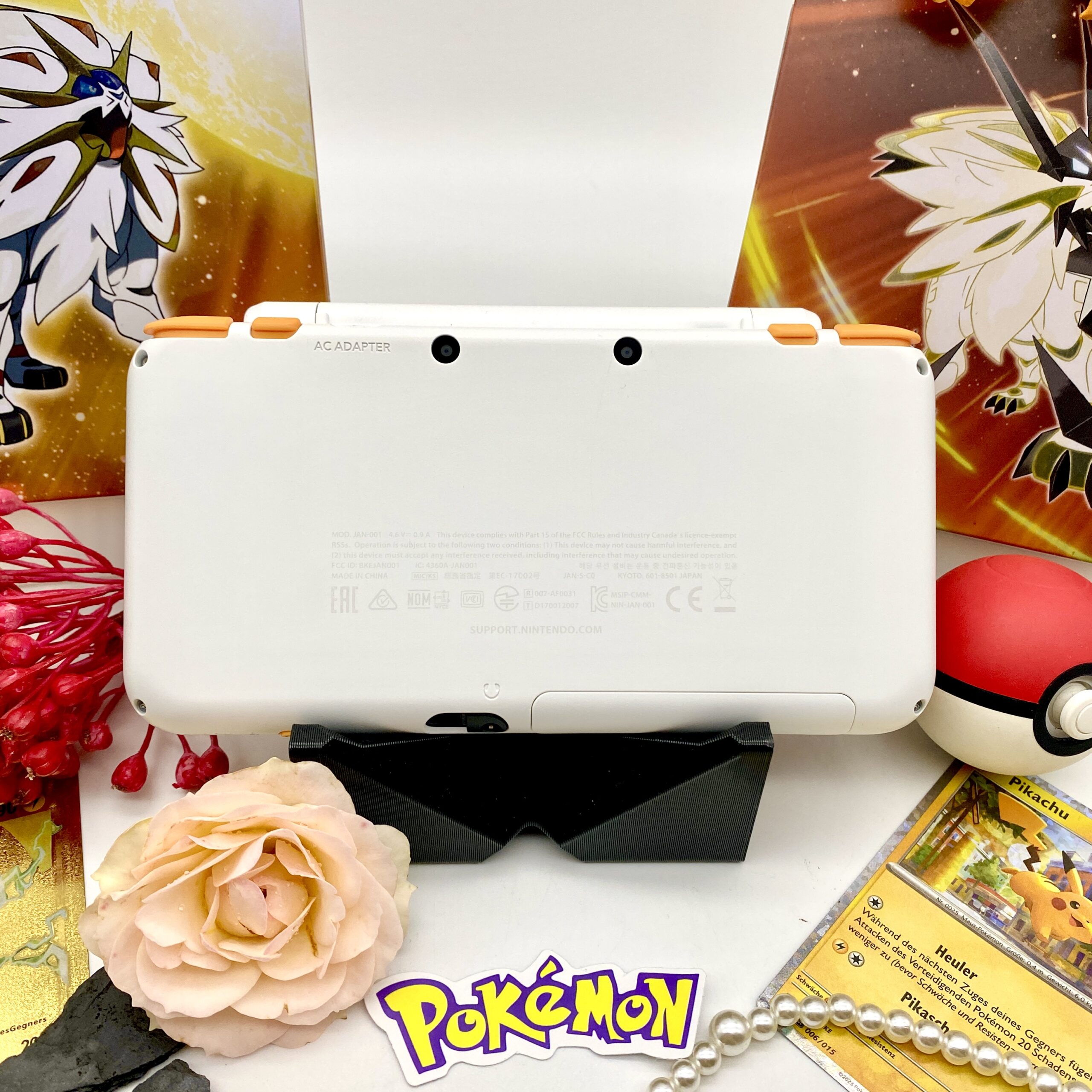 New Nintendo 2DS XL in weiß orange gemodded – Bild 3