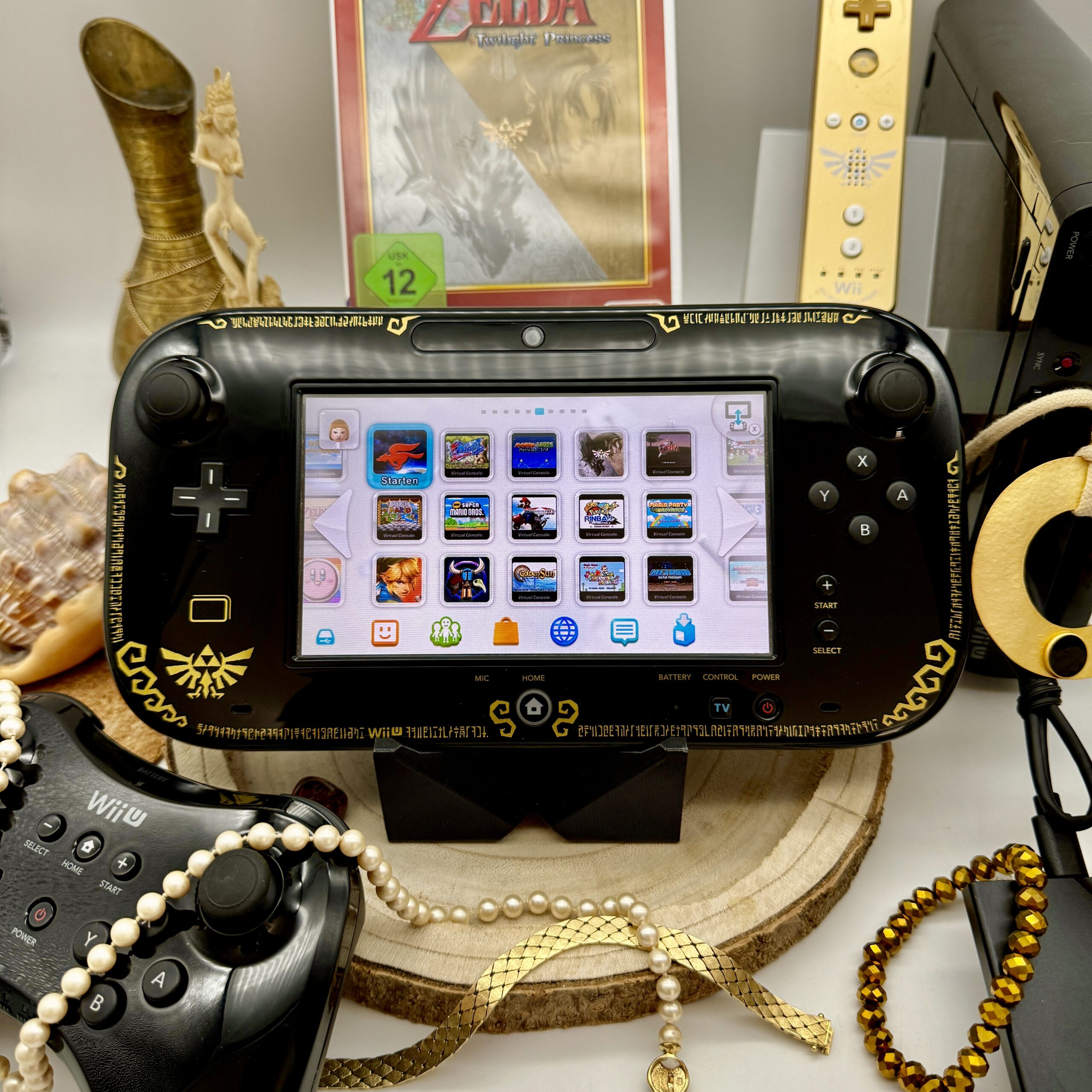 WiiU Zelda special edition Hyrule gold Gehäuse gemoddete Nintendo Konsole