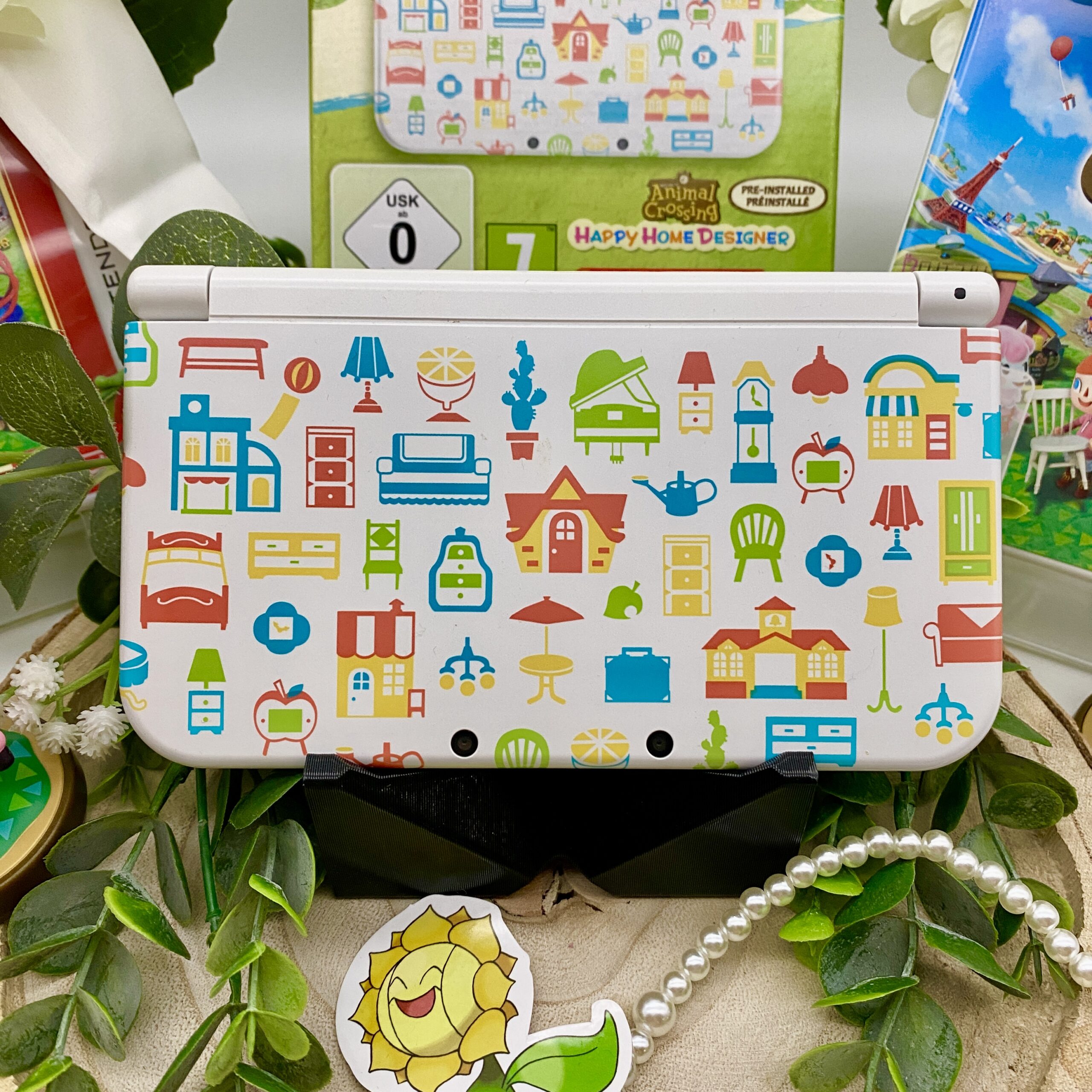 New Nintendo 3DS XL Animal Crossing edition front Shell