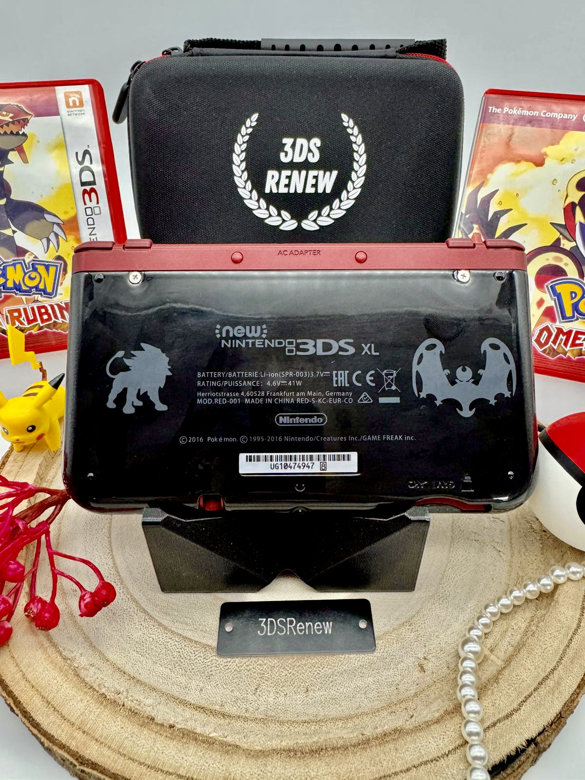 New 3DS XL Rot Schwarz Pokemon